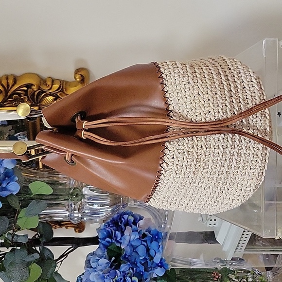 CROCHETANDLEATHERDRAWSTINGBAG 🥰🤗 - Picture 5 of 16